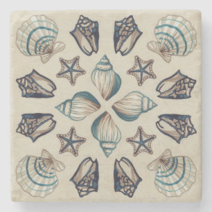 Dessous-de-verre En Pierre Kaléidoscope côtier I