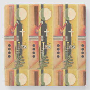 Dessous-de-verre En Pierre Kandinsky Moderne peinture Abstraite