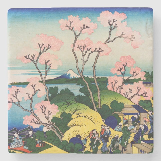 Dessous-de-verre En Pierre Katsushika Hokusai - Gotenyama, Tokaido, Shinagawa (Devant)