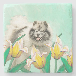 Dessous-de-verre En Pierre Keeshony in Tulips Peinture mignonne Original Chie