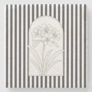 Dessous-de-verre En Pierre Klivia Elegant Flower Botanical Dessous de verre e