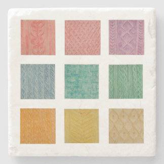 Dessous-de-verre En Pierre Knit patterned coasters