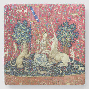 Dessous-de-verre En Pierre La Dame et la licorne, Vue