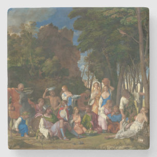 Dessous-de-verre En Pierre La fête des dieux (par Giovanni Bellini)