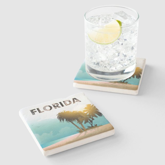 Dessous-de-verre En Pierre La Floride (Côté)