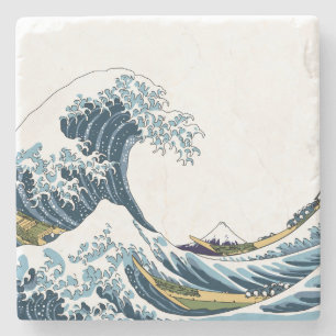 Dessous-de-verre En Pierre La Grande Vague au large de Kanagawa