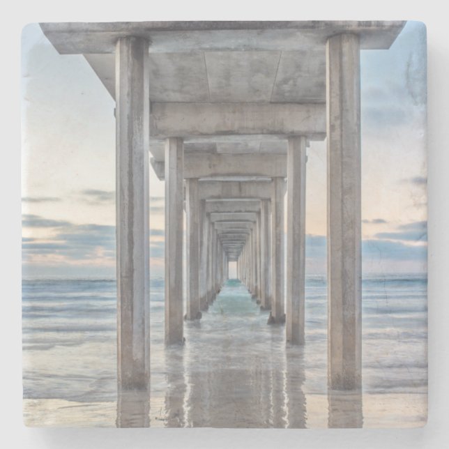 Dessous-de-verre En Pierre La Jolla, Scripps Pier (Devant)