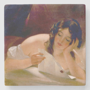 Dessous-de-verre En Pierre La lettre d'amour (par Thomas Sully)