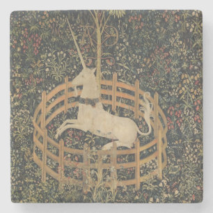 Dessous-de-verre En Pierre La licorne en captivité, Tapisserie médiévale