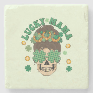 Dessous-de-verre En Pierre La Lucky Mama Skeleton de St. Patrick