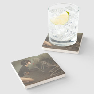 Dessous-de-verre En Pierre La mort et la jeune femme