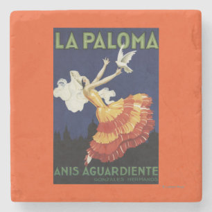 Dessous-de-verre En Pierre La Paloma - Anis Aguardiente promotionnel
