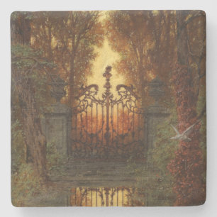 Dessous-de-verre En Pierre La porte du château (par Ferdinand Knab)