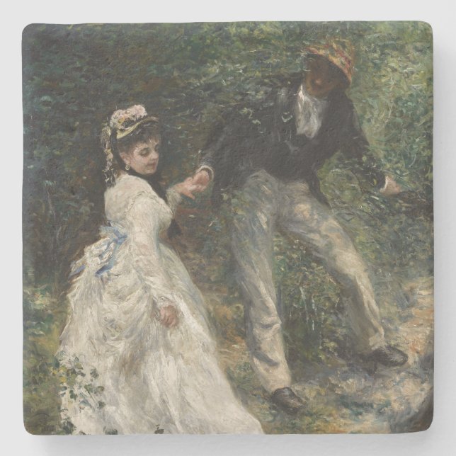 Dessous-de-verre En Pierre La Promenade Renoir Impressionnisme Peinture Art (Devant)