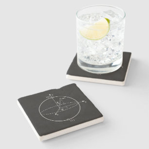 Dessous-de-verre En Pierre La sphère   Quantum de Bloch a mordu la