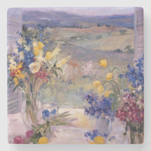 Dessous-de-verre En Pierre La Toscane florale (Devant)