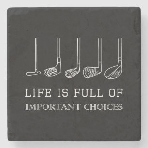 Dessous-de-verre En Pierre La vie amusante est pleine de choix importants Clu