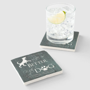 Dessous-de-verre En Pierre La vie est meilleure avec un Dessous de verre de c