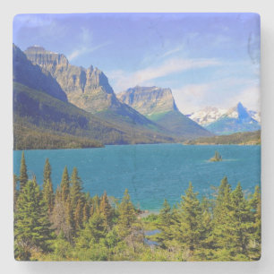 Dessous-de-verre En Pierre Lac st. Mary, parc national de glacier, Montana