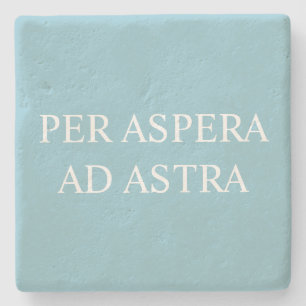 Dessous-de-verre En Pierre L'Adversité Aux Étoiles Latin Aqua