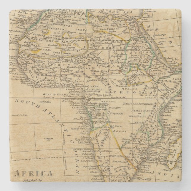Dessous-de-verre En Pierre L'Afrique 45 (Devant)