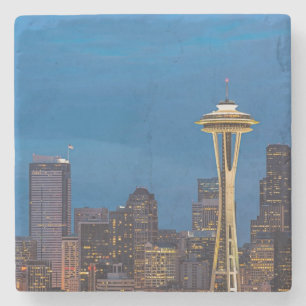 Dessous-de-verre En Pierre L'aiguille de l'espace et Seattle du centre