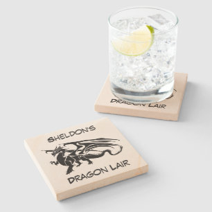 Dessous-de-verre En Pierre Lair Dragon Personnalisable