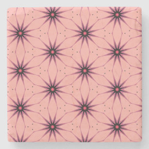 Dessous-de-verre En Pierre Lampe Motif géométrique rose Starburst