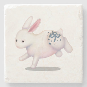 Dessous-de-verre En Pierre Lapin du Zodiaque Chinois Mignon Signe Astrologiqu