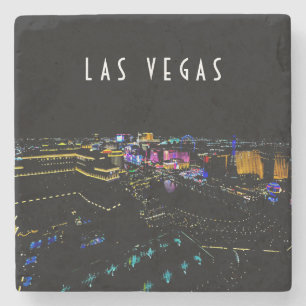 Dessous-de-verre En Pierre Las Vegas Skyline la nuit