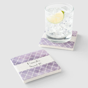 Dessous-de-verre En Pierre Latticework violet, Trellis marocain, Sweet 16