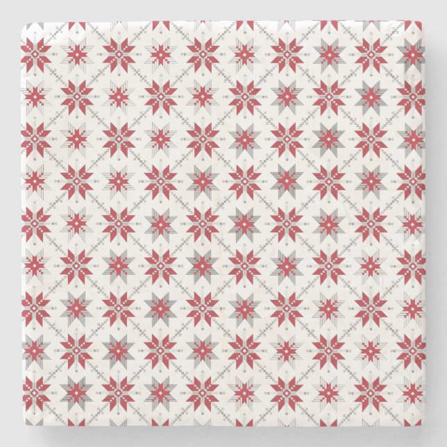 Dessous-de-verre En Pierre Latvian Morning SUN motif géométrique V (Devant)