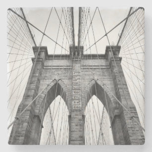 Dessous-de-verre En Pierre Le célèbre pont Brooklyn de New York