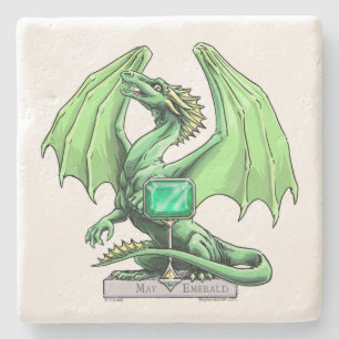 Dessous-de-verre En Pierre Le dragon de Pierre de naissance de May : Emerald