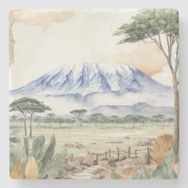 Dessous-de-verre En Pierre Le Kilimandjaro (Devant)