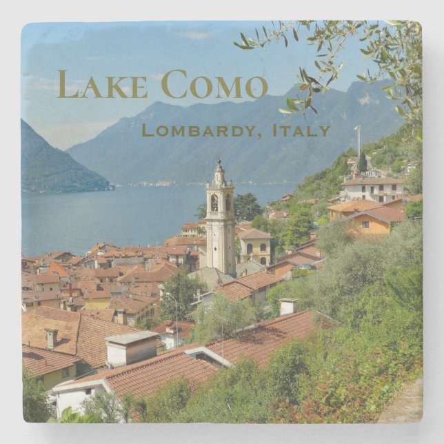 Dessous-de-verre En Pierre Le lac de Côme Lombardie Italie (Devant)
