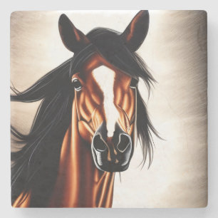 Dessous-de-verre En Pierre Le Majestic Mustang - L'Esprit De Liberté