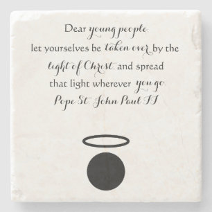 Dessous-de-verre En Pierre Le Pape Jean-Paul II Cite Dessous de verre de pier