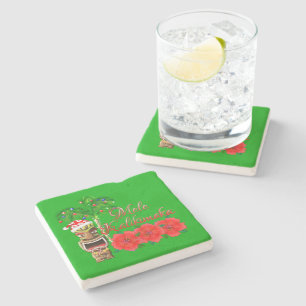 Dessous-de-verre En Pierre Le père noël Tiki Mele Kalikimaka