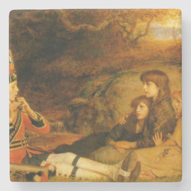 Dessous-de-verre En Pierre Le Piper (par John Everett Millais) (Devant)