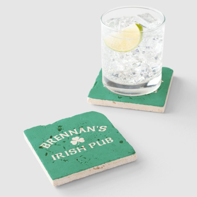Dessous-de-verre En Pierre Le pub irlandais de Brennan (Côté)