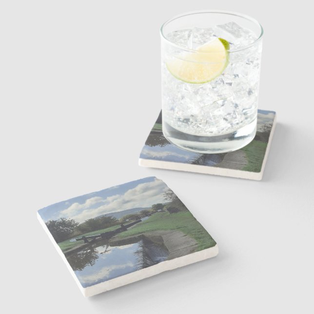 Dessous-de-verre En Pierre Le thème du canal (Côté)