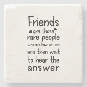 Dessous-de-verre En Pierre Les amis sont des gens rares Citation d'amitié Noi