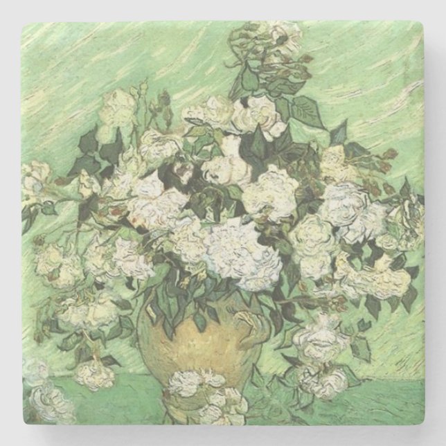 Dessous-de-verre En Pierre Les fleurs de Van Gogh dans Vase (Devant)