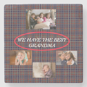 Dessous-de-verre En Pierre Les mamans sont comme des cookies Police blanche