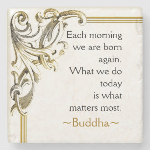 Dessous-de-verre En Pierre Les mots de motivation de Bouddha de la sagesse