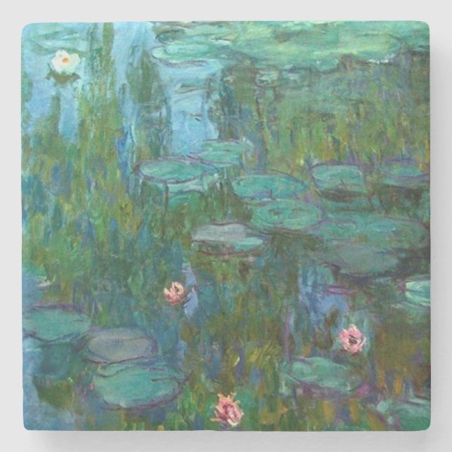 Dessous-de-verre En Pierre Les nymphéas de Claude Monet (Devant)