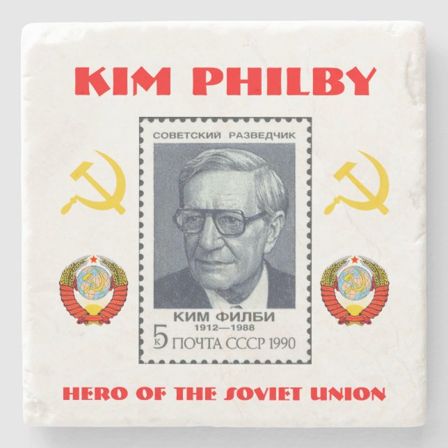 Dessous-de-verre En Pierre L'espion britannique Kim Philby, héros de l'Union  (Devant)