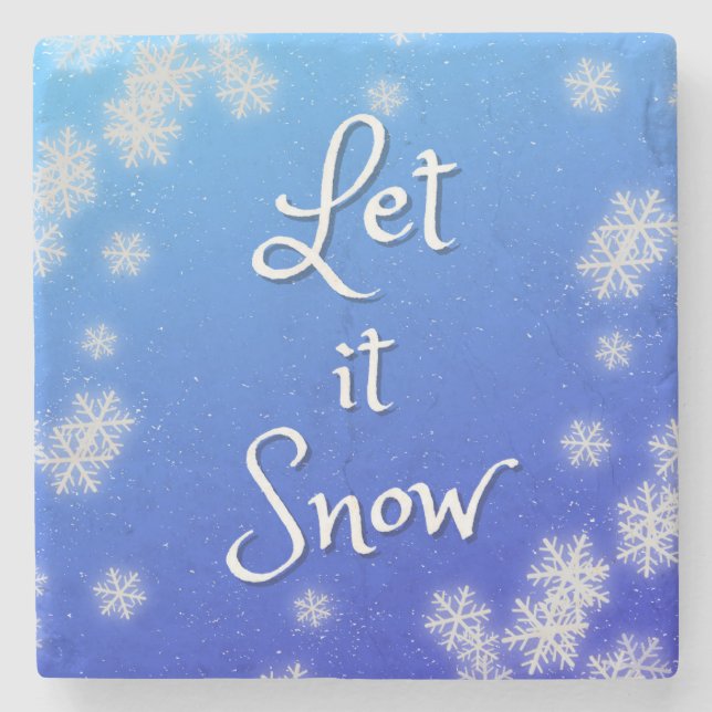 Dessous-de-verre En Pierre Let it Snow coasters (Devant)