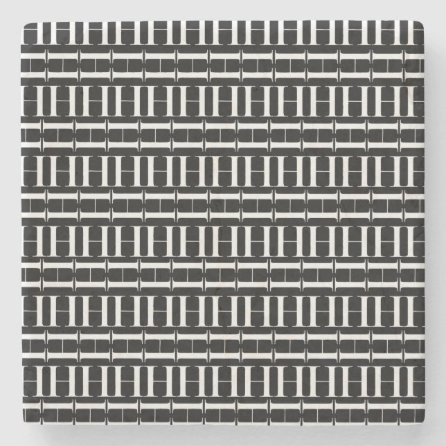 Dessous-de-verre En Pierre Lettre initiale H monogramme (Devant)